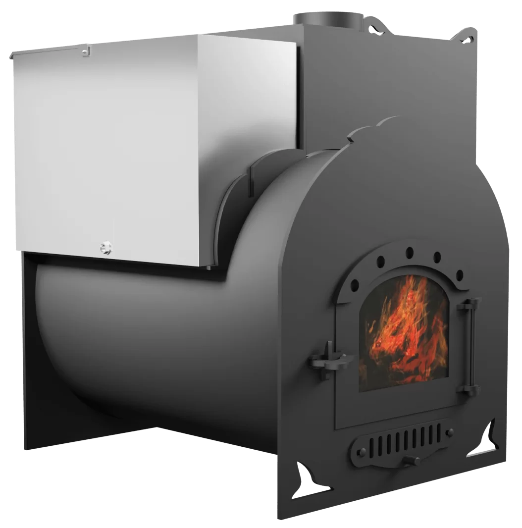 Печь Горыныч Мини, каменка с правой стороны, дверь малая со стеклом фото в Уфе