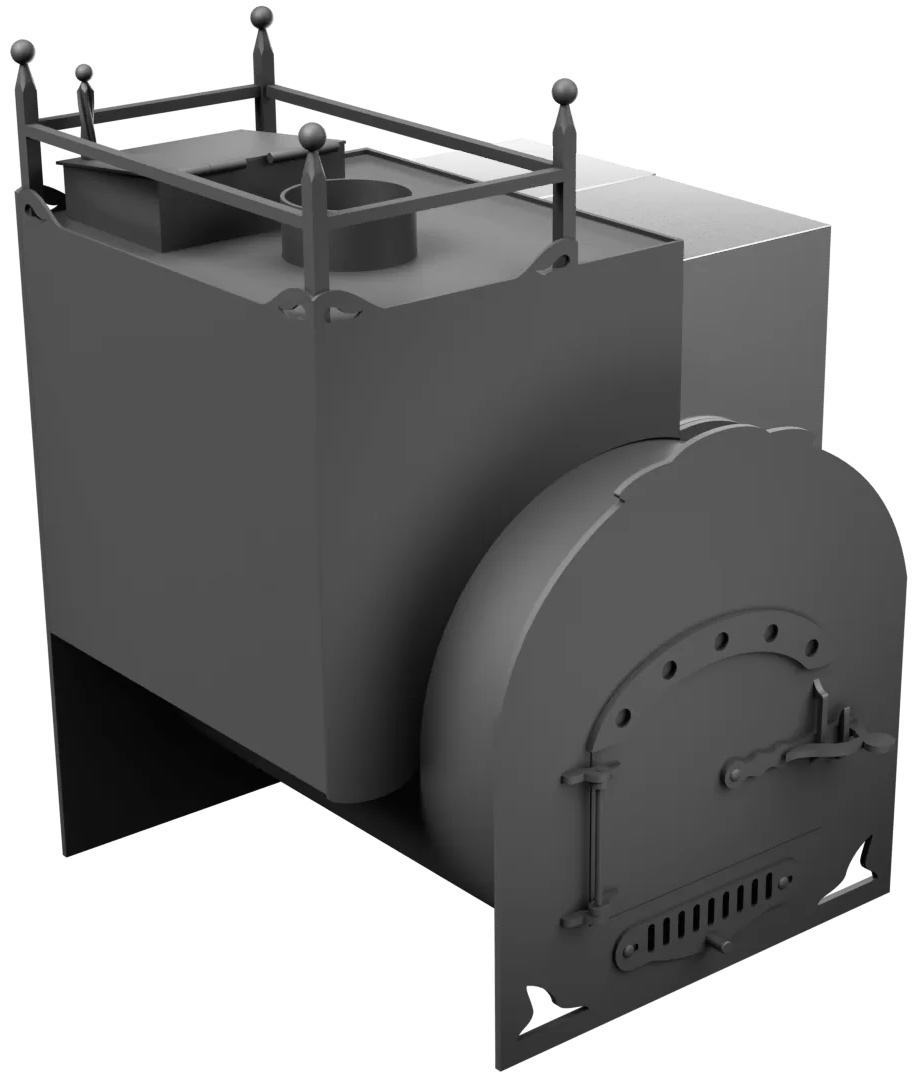 Печь Горыныч Мини, каменка закрытая с левой стороны фото в Уфе