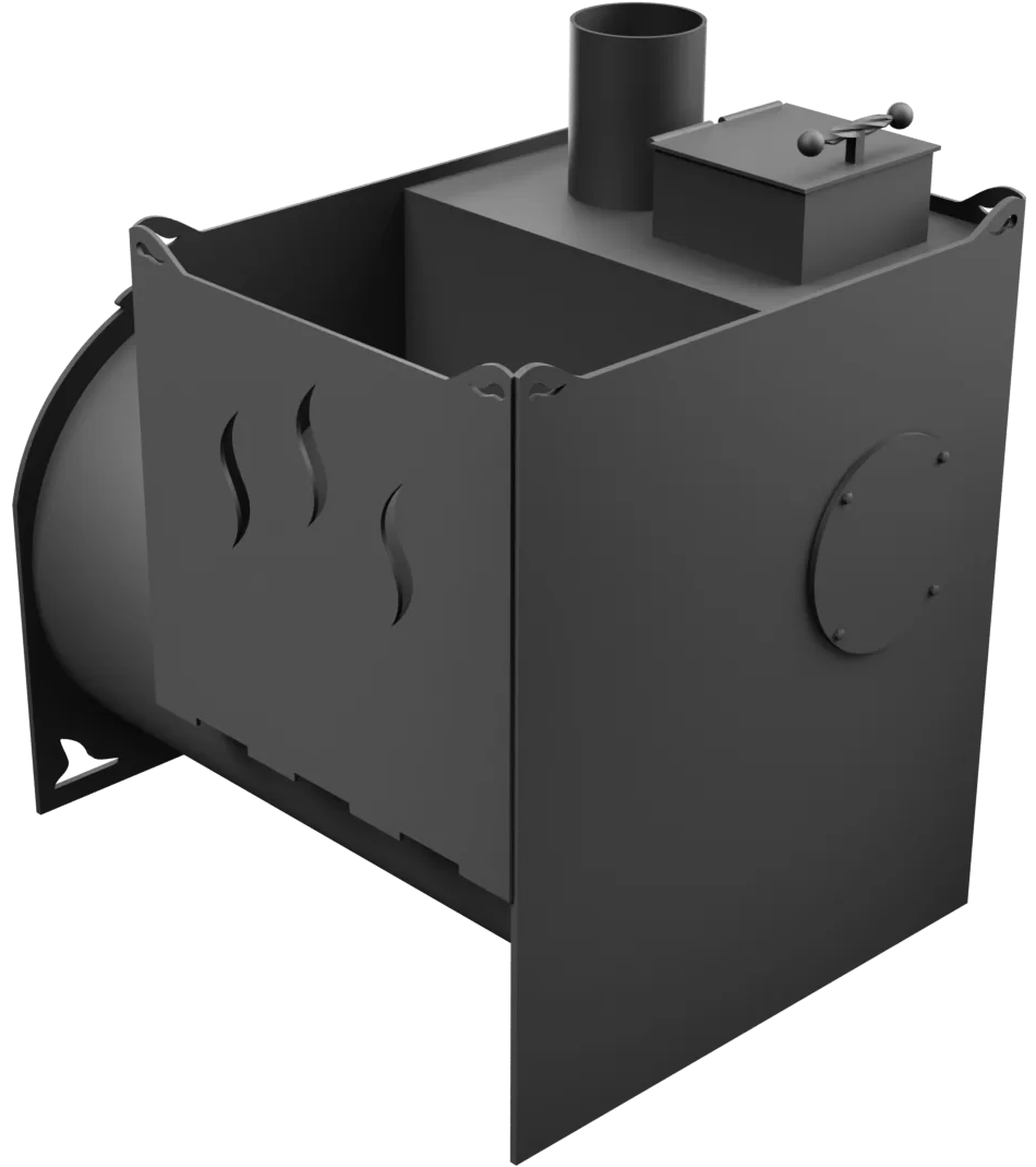 Печь Горыныч Мини, двойная каменка, малая дверь со стеклом фото в Уфе