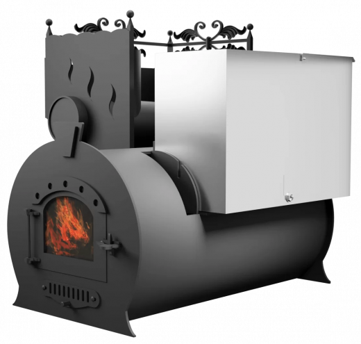 Печь Горыныч 3, каменка с левой стороны, малая дверь со стеклом фото в Уфе