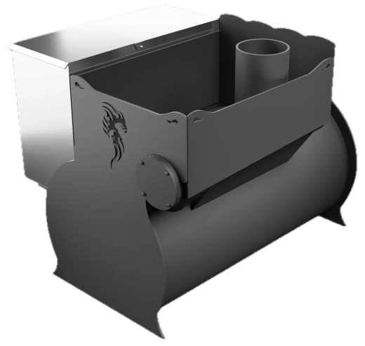 Печь Горыныч 2, каменка с левой стороны, малая дверь со стеклом фото в Уфе