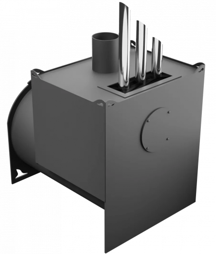 Печь Горыныч Мини, двойная каменка закрытая с парогенератором, малая дверь со стеклом фото в Уфе