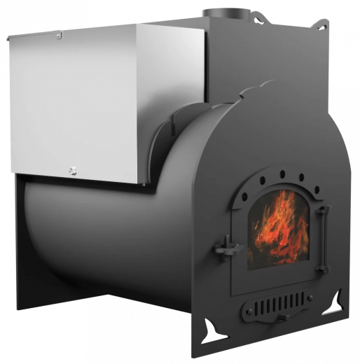 Печь Горыныч Мини, каменка с правой стороны, дверь малая со стеклом фото в Уфе