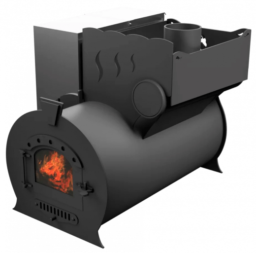 Печь Горыныч 2, каменка с правой стороны, малая дверь со стеклом фото в Уфе